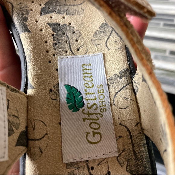 NIB..Golfstream Womens Leather Golf Sandals Size 5 - Picture 4 of 7